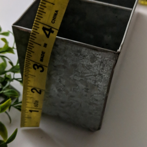 Rae Dunn Galvanized School Home Metal CRATE Holder 4 Slots - Picture 7 of 7